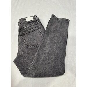 Hollister Ultra High Rise Mom Jeans Women's 7R W28 L27 Black Wash